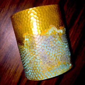 Metal Two Toned Adjustable Bracelet